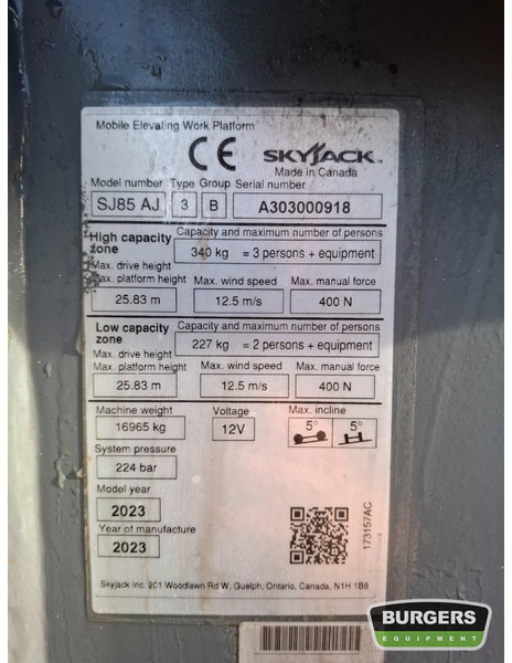 Plataforma articulada Skyjack SJ85 AJ: foto 9