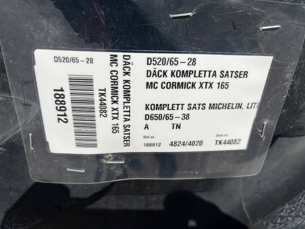 Michelin 650/65R38 520/65R28 till Case , MC Cormick  - Neumático para Maquinaria agrícola: foto 2 Michelin 650/65R38 520/65R28 till Case , MC Cormick  - Neumático para Maquinaria agrícola: foto 2