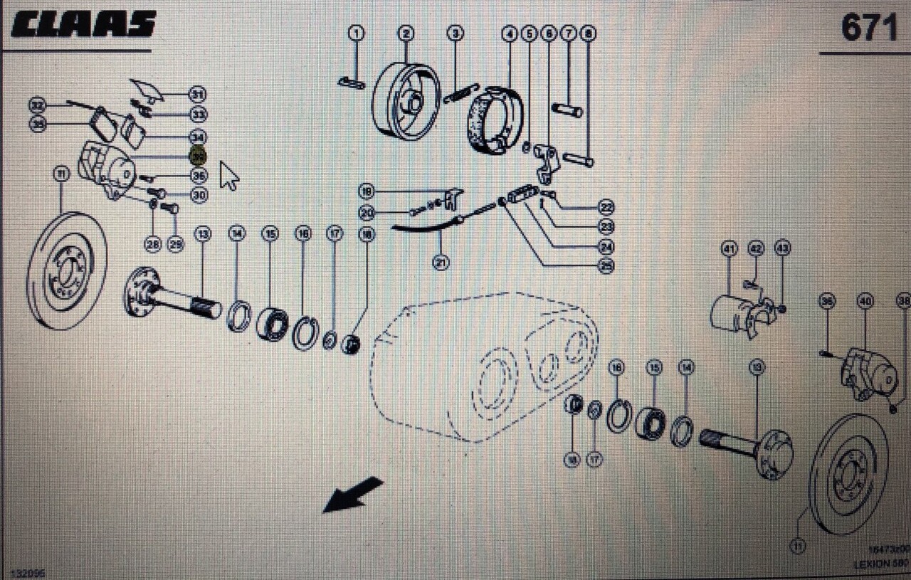 00 0769 497 1/zacisk hamulca-wspornik pierścienia/ Lexion 580 465 530-510 600 Tucano 330-320 - Pinza de freno para Cosechadora de granos: foto 1 00 0769 497 1/zacisk hamulca-wspornik pierścienia/ Lexion 580 465 530-510 600 Tucano 330-320 - Pinza de freno para Cosechadora de granos: foto 1