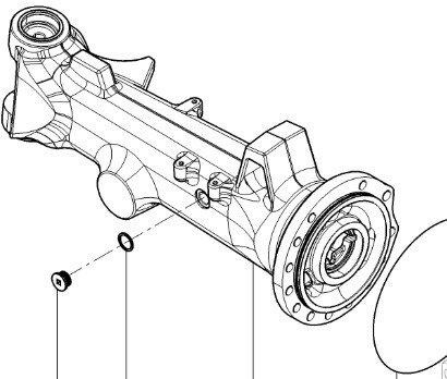 CLAAS Arion 610 660 Korpus Obudowa Pochwa Przedniej Osi 0011657710 0011638410 - Eje delantero para Maquinaria agrícola: foto 2 CLAAS Arion 610 660 Korpus Obudowa Pochwa Przedniej Osi 0011657710 0011638410 - Eje delantero para Maquinaria agrícola: foto 2