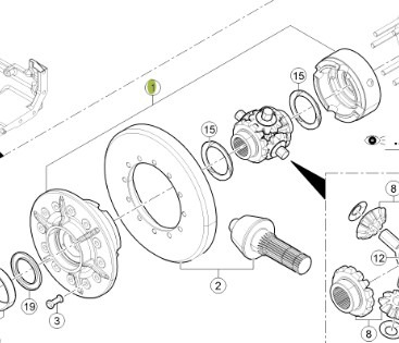CLAAS Arion 610 660 Mechanizm Różnicowy Tylnego Napędu 0011486810 00 1148 681 0 - Transmisión para Maquinaria agrícola: foto 1 CLAAS Arion 610 660 Mechanizm Różnicowy Tylnego Napędu 0011486810 00 1148 681 0 - Transmisión para Maquinaria agrícola: foto 1