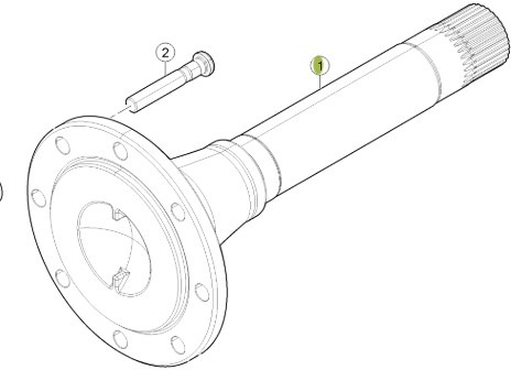 CLAAS Arion 610 660 Wał Koła Tylnego Napędu 0011321742 00 1132 174 2 - Palier para Maquinaria agrícola: foto 1 CLAAS Arion 610 660 Wał Koła Tylnego Napędu 0011321742 00 1132 174 2 - Palier para Maquinaria agrícola: foto 1
