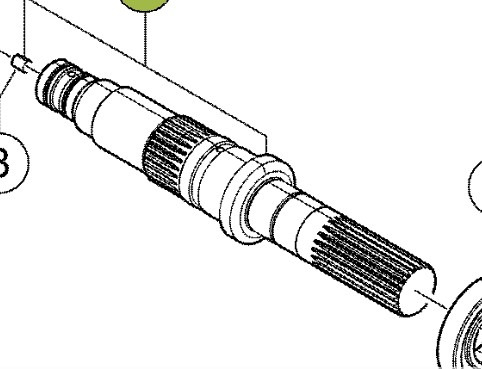 CLAAS Arion 610 660 Wałek Przekładni Przedniego Napędu 0011320373 00 1132 037 3 - Palier para Maquinaria agrícola: foto 1 CLAAS Arion 610 660 Wałek Przekładni Przedniego Napędu 0011320373 00 1132 037 3 - Palier para Maquinaria agrícola: foto 1