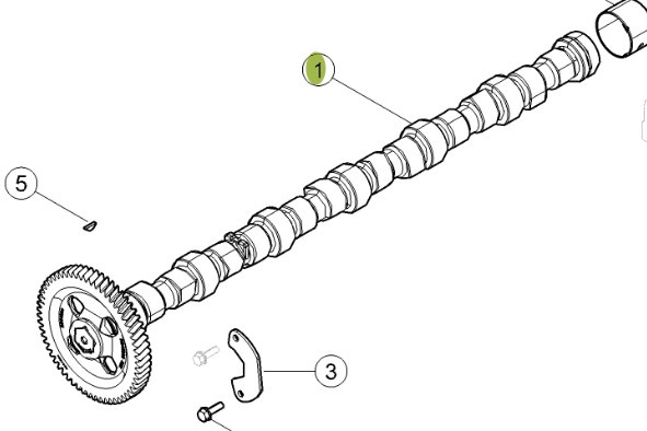 CLAAS Arion 610 660 Wałek Rozrządu Silnika CZĘŚCI 0011615530 00 1161 553 0 - Árbol de levas para Maquinaria agrícola: foto 1 CLAAS Arion 610 660 Wałek Rozrządu Silnika CZĘŚCI 0011615530 00 1161 553 0 - Árbol de levas para Maquinaria agrícola: foto 1