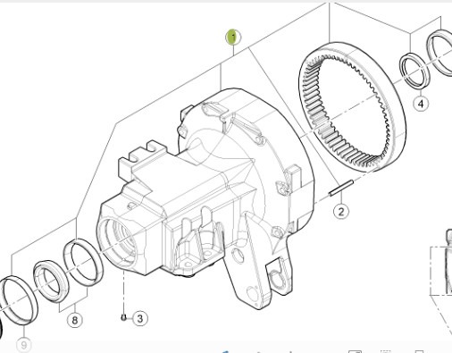 CLAAS Arion 610 660 Zwolnica Osłona Obudowa Osi Lewa 0011510611 00 1151 061 1 - Mando final para Maquinaria agrícola: foto 1 CLAAS Arion 610 660 Zwolnica Osłona Obudowa Osi Lewa 0011510611 00 1151 061 1 - Mando final para Maquinaria agrícola: foto 1