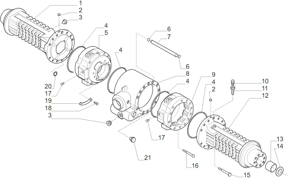 Carraro 28.32M 11885677 150006 Obudowa Mostu Pochwa Zwolnica Zwrotnica Hamulec Piasta CZĘŚCI - Eje y piezas para Maquinaria agrícola: foto 2 Carraro 28.32M 11885677 150006 Obudowa Mostu Pochwa Zwolnica Zwrotnica Hamulec Piasta CZĘŚCI - Eje y piezas para Maquinaria agrícola: foto 2