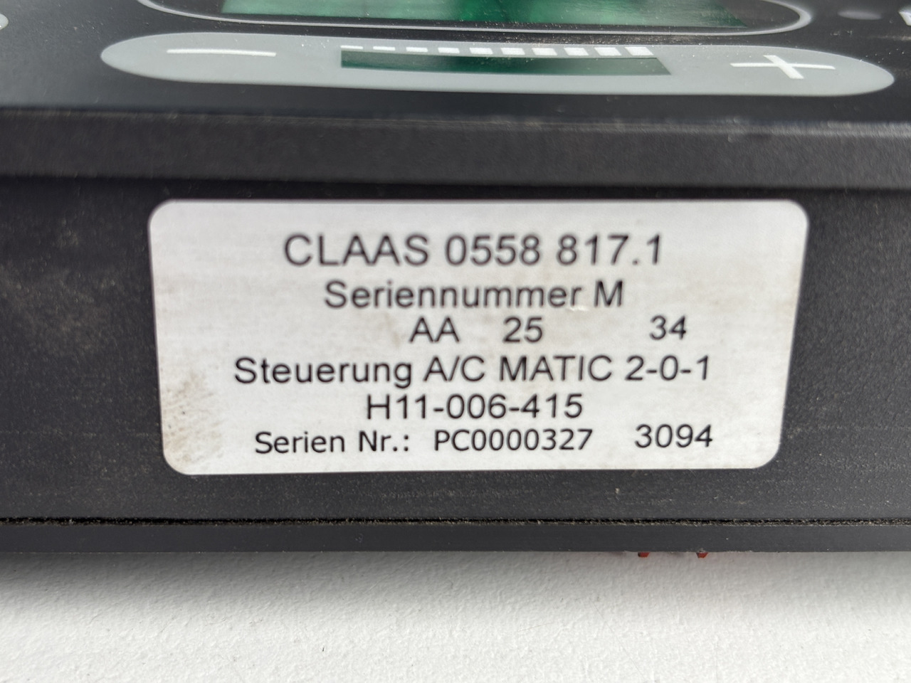 Claas Jaguar Lexion Tucano Xerion - moduł sterownik klimatyzacji A/C Matic 558817.1 0558817.1 - Unidad de control para Maquinaria agrícola: foto 2 Claas Jaguar Lexion Tucano Xerion - moduł sterownik klimatyzacji A/C Matic 558817.1 0558817.1 - Unidad de control para Maquinaria agrícola: foto 2