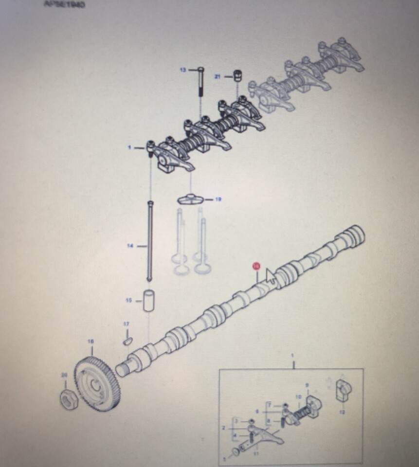 FENDT V837069101/Fendt wałek rozrządu/Fendt 6335 C - Árbol de levas para Maquinaria agrícola: foto 1 FENDT V837069101/Fendt wałek rozrządu/Fendt 6335 C - Árbol de levas para Maquinaria agrícola: foto 1