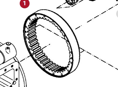 Fendt 414 415 Vario Koło Zębate Koronowe Tylnej Osi Zwolnicy 411151150023 - Mando final para Maquinaria agrícola: foto 1 Fendt 414 415 Vario Koło Zębate Koronowe Tylnej Osi Zwolnicy 411151150023 - Mando final para Maquinaria agrícola: foto 1