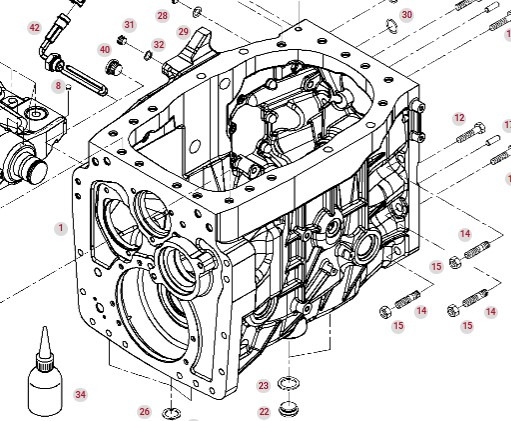 Fendt 414 415 Vario Obudowa Przekładni Skrzyni Biegów 404100050022 - Caja de cambios y piezas para Maquinaria agrícola: foto 1 Fendt 414 415 Vario Obudowa Przekładni Skrzyni Biegów 404100050022 - Caja de cambios y piezas para Maquinaria agrícola: foto 1