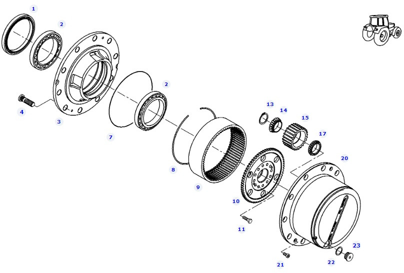 Fendt 828 S4 Vario - most przedni - obudowa osi 755/137 F835300020370 - Eje delantero para Maquinaria agrícola: foto 1 Fendt 828 S4 Vario - most przedni - obudowa osi 755/137 F835300020370 - Eje delantero para Maquinaria agrícola: foto 1