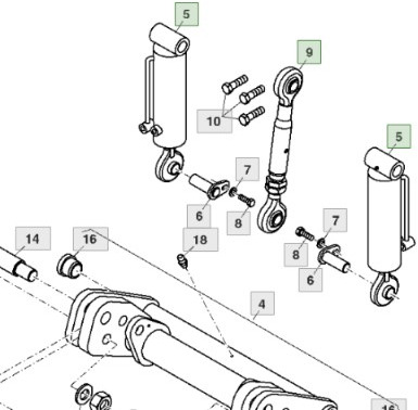 John Deere 7830 Siłownik Hydrauliczny Łącze Środkowe RE192527 RE192527 - Cilindro hidráulico para Maquinaria agrícola: foto 2 John Deere 7830 Siłownik Hydrauliczny Łącze Środkowe RE192527 RE192527 - Cilindro hidráulico para Maquinaria agrícola: foto 2