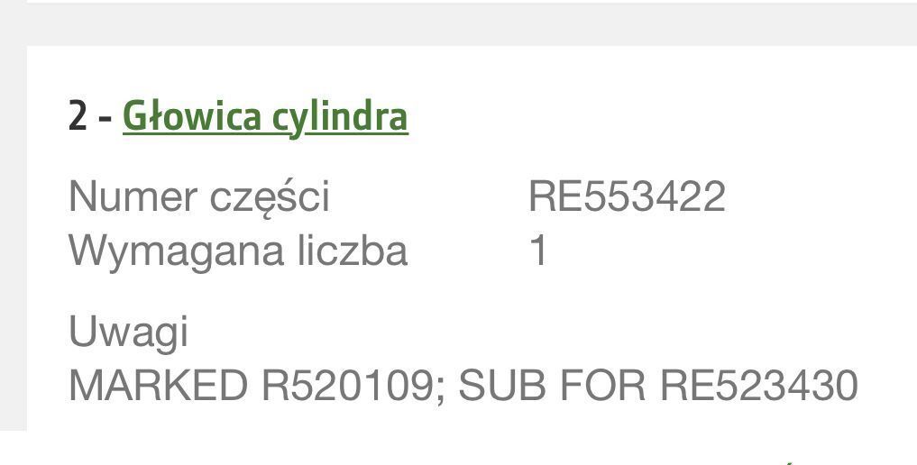 John Deere RE523430 - Głowica cylindrów - Cabezal de bloque para Maquinaria agrícola: foto 2 John Deere RE523430 - Głowica cylindrów - Cabezal de bloque para Maquinaria agrícola: foto 2