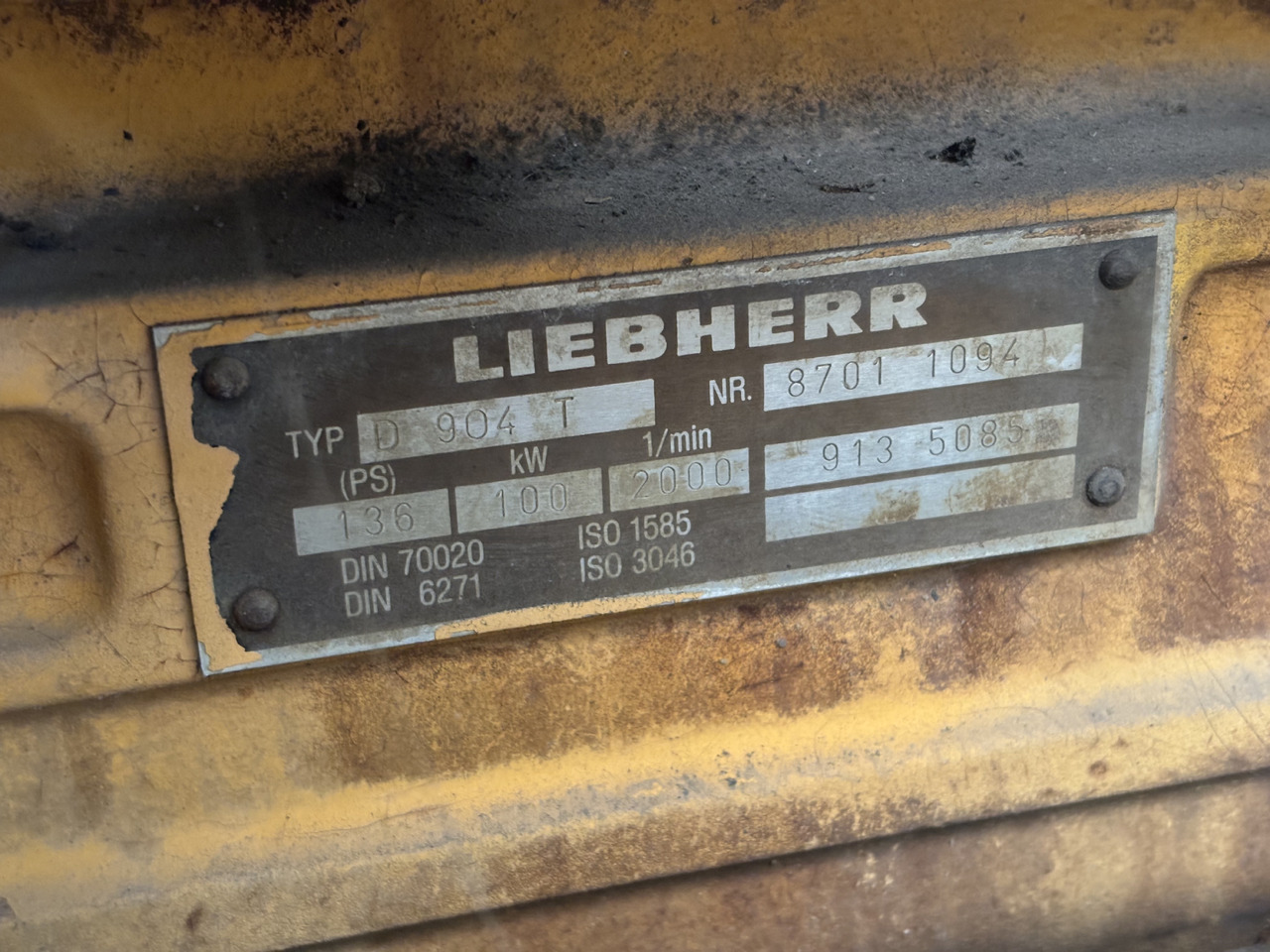 Liebherr D904T D 904 T Silnik Kompletny Blok Koło Zamachowe Wał Korbowy Pokrywa Miska CZĘŚCI - Volante de inercia para Maquinaria agrícola: foto 1 Liebherr D904T D 904 T Silnik Kompletny Blok Koło Zamachowe Wał Korbowy Pokrywa Miska CZĘŚCI - Volante de inercia para Maquinaria agrícola: foto 1
