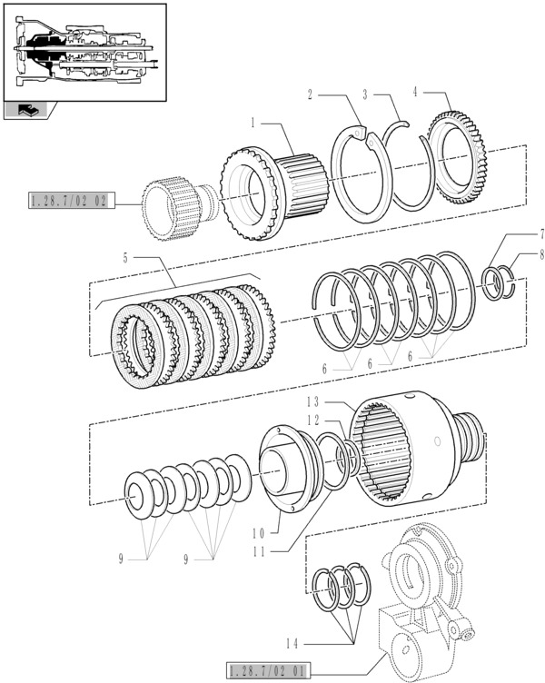 New Holland T6010 T6090 Tłok 80mm id x 152mm od x 30.5mm thk 5171873 - Caja de cambios y piezas para Tractor: foto 1 New Holland T6010 T6090 Tłok 80mm id x 152mm od x 30.5mm thk 5171873 - Caja de cambios y piezas para Tractor: foto 1