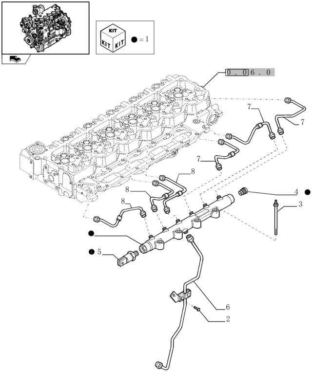 New Holland T6090 Czujnik fuel pressure to the manifold 2854542 - Sensor para Maquinaria agrícola: foto 1 New Holland T6090 Czujnik fuel pressure to the manifold 2854542 - Sensor para Maquinaria agrícola: foto 1