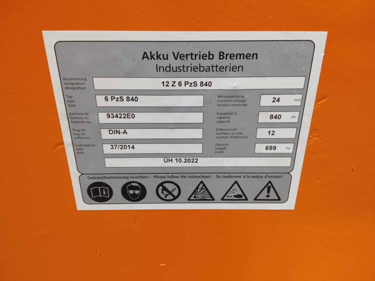 AVB 24V 840Ah - Acumulador para Equipo de manutención: foto 2 AVB 24V 840Ah - Acumulador para Equipo de manutención: foto 2