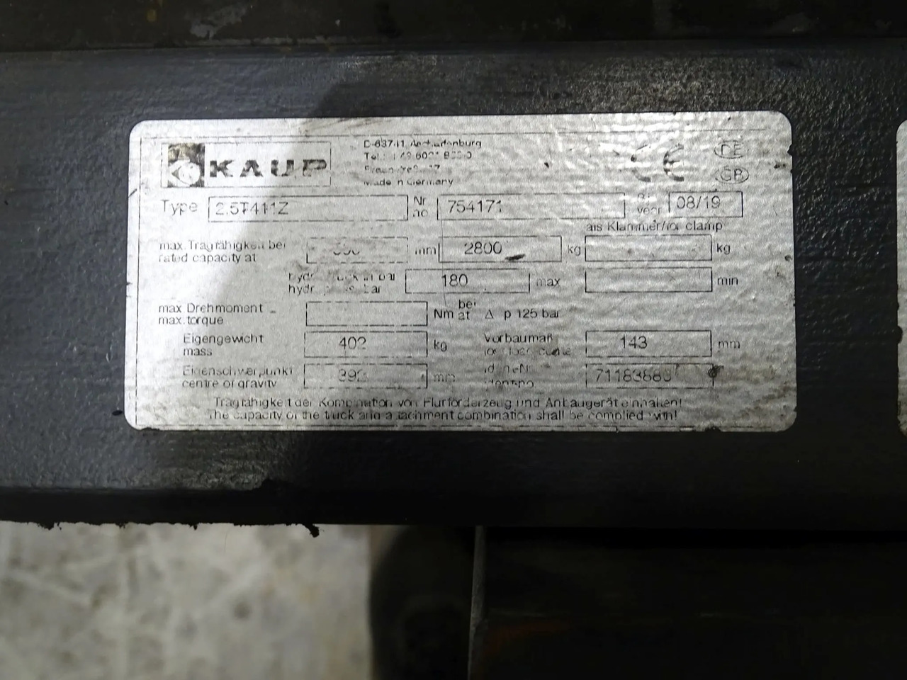 Attachment package 2 pieces - Implemento para Equipo de manutención: foto 3 Attachment package 2 pieces - Implemento para Equipo de manutención: foto 3