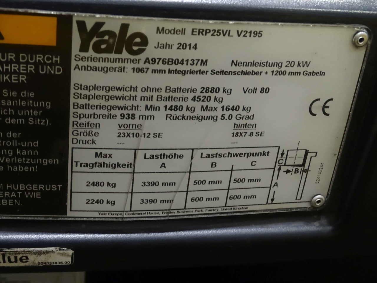 Yale ERP25VL - Carretilla elevadora eléctrica: foto 2 Yale ERP25VL - Carretilla elevadora eléctrica: foto 2