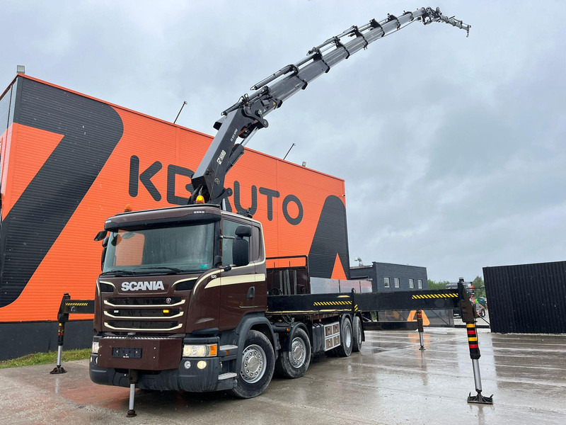 Scania G 450 8x2*6 HIAB 622E-8 + JIB / PLATFORM L=6715 mm - Camión caja abierta, Camión grúa: foto 1 Scania G 450 8x2*6 HIAB 622E-8 + JIB / PLATFORM L=6715 mm - Camión caja abierta, Camión grúa: foto 1