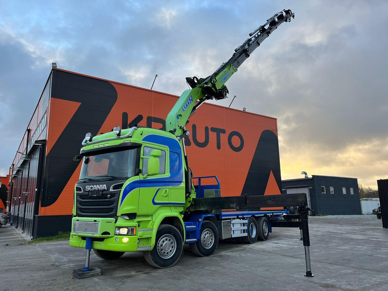 Scania R 520 8x2*6 EFFER 685/6S / WINCH / JIB CONNECTION / PLATFORM L=6423 mm - Camión caja abierta, Camión grúa: foto 1 Scania R 520 8x2*6 EFFER 685/6S / WINCH / JIB CONNECTION / PLATFORM L=6423 mm - Camión caja abierta, Camión grúa: foto 1