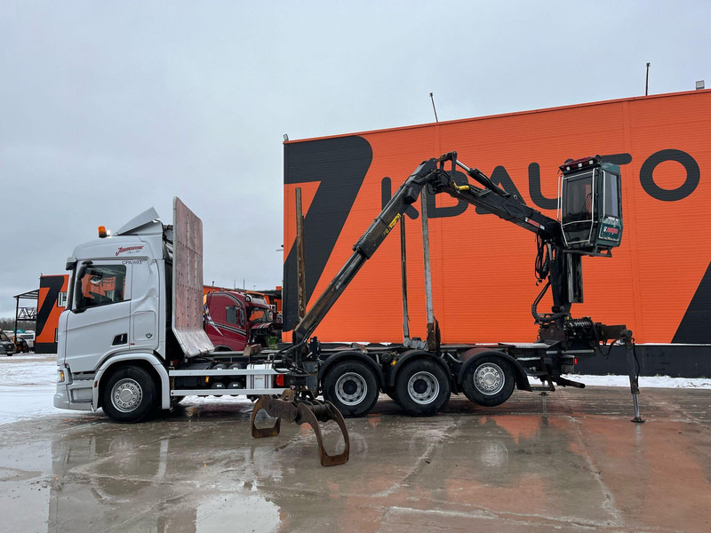Camión forestal, Camión grúa para transporte de madera Scania R 520 8x4*4 RETARDER: foto 9