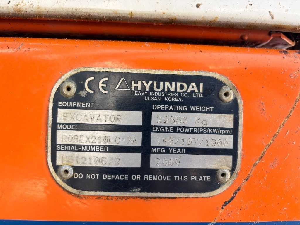 Excavadora de cadenas Hyundai Robex 210 LC-7 A - 210: foto 21