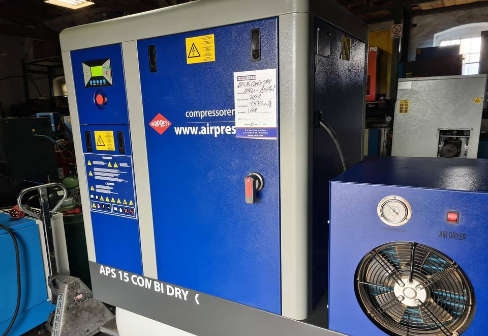 Kompresor śrubowy AIRPRESS APS 15 COMBI DRY X, 11 kw, 2021r - Compresor de aire: foto 4 Kompresor śrubowy AIRPRESS APS 15 COMBI DRY X, 11 kw, 2021r - Compresor de aire: foto 4