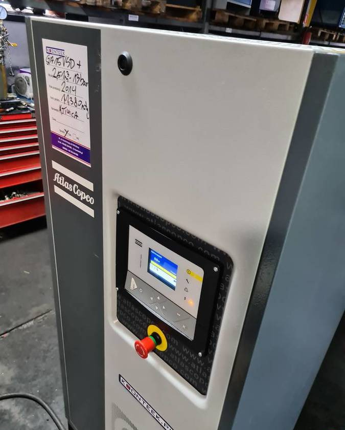 Kompresor śrubowy Atlas Copco GA 15 VSD ff + - Compresor de aire: foto 1 Kompresor śrubowy Atlas Copco GA 15 VSD ff + - Compresor de aire: foto 1