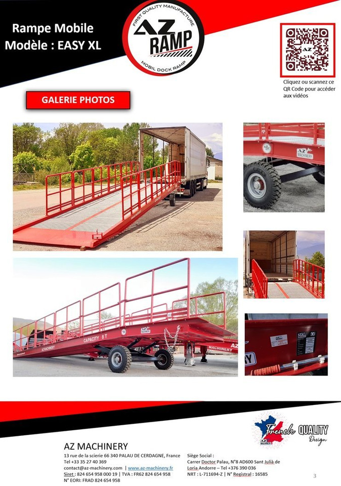 AZ RAMP-EASY XL-20 . Mobil Loading Ramp WIDE With Level Off, 20 t Capacity - Rampa de carga: foto 3 AZ RAMP-EASY XL-20 . Mobil Loading Ramp WIDE With Level Off, 20 t Capacity - Rampa de carga: foto 3