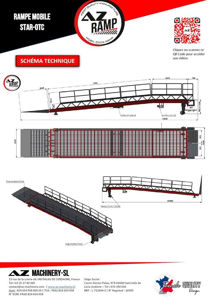 Loading Ramp with with hydraulic folding bridge - AZ RAMP - STAR-OTC- 8T. 8 ton capacity - Rampa de carga: foto 3 Loading Ramp with with hydraulic folding bridge - AZ RAMP - STAR-OTC- 8T. 8 ton capacity - Rampa de carga: foto 3