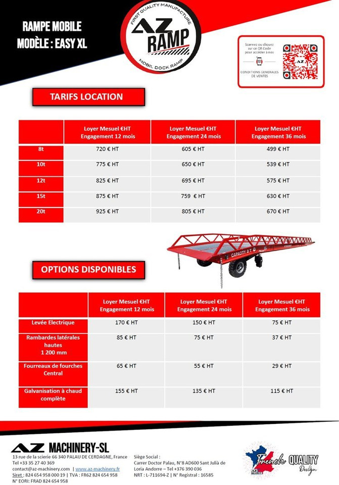 **RENTAL 12-24-36 Month** AZ RAMP-EASY XL-8 . Mobil Loading Ramp - Rampa de carga: foto 2 **RENTAL 12-24-36 Month** AZ RAMP-EASY XL-8 . Mobil Loading Ramp - Rampa de carga: foto 2