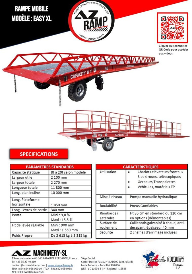**RENTAL 12-24-36 Month** AZ RAMP-EASY XL-8 . Mobil Loading Ramp - Rampa de carga: foto 4 **RENTAL 12-24-36 Month** AZ RAMP-EASY XL-8 . Mobil Loading Ramp - Rampa de carga: foto 4