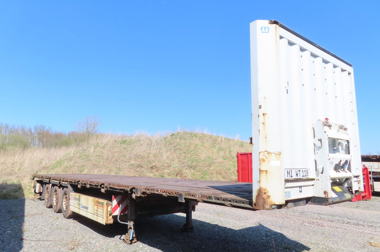 Krone Stahlmattenauflieger - Semirremolque plataforma/ Caja abierta: foto 1 Krone Stahlmattenauflieger - Semirremolque plataforma/ Caja abierta: foto 1
