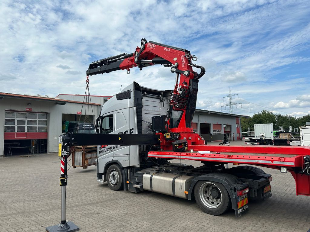 Wiese Stufensattel Tieflader mit Kran Fassi F545 - Semirremolque plataforma/ Caja abierta: foto 1 Wiese Stufensattel Tieflader mit Kran Fassi F545 - Semirremolque plataforma/ Caja abierta: foto 1