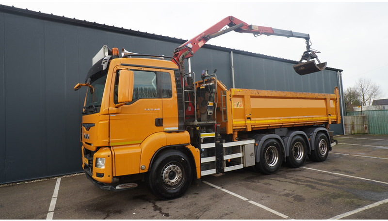 MAN TGS 35-440 8X4 2 SIDE TIPPER WITH HMF Z 1943 CRANE 415.000KM - Camión grúa: foto 3 MAN TGS 35-440 8X4 2 SIDE TIPPER WITH HMF Z 1943 CRANE 415.000KM - Camión grúa: foto 3