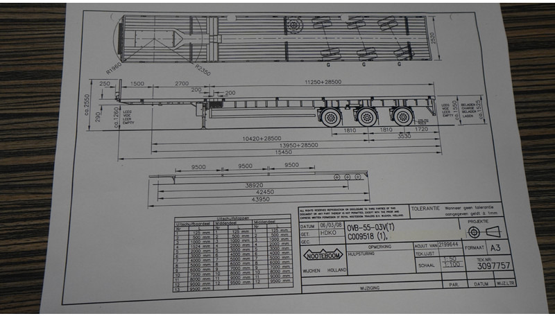 Nooteboom 3 AXLE FLATBED 3X EXTENDABLE TRAILER 43.95mtr TOTAL LENGHT - Semirremolque plataforma/ Caja abierta: foto 5 Nooteboom 3 AXLE FLATBED 3X EXTENDABLE TRAILER 43.95mtr TOTAL LENGHT - Semirremolque plataforma/ Caja abierta: foto 5