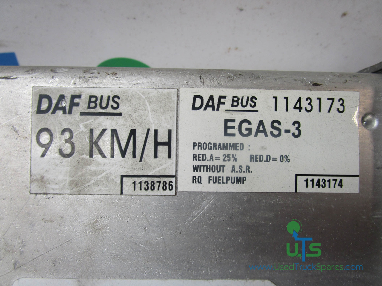 DAF EGAS THROTTLE CONTROL VDO ECU P/NO 412.413/006/010 - Unidad de control para Camión: foto 2 DAF EGAS THROTTLE CONTROL VDO ECU P/NO 412.413/006/010 - Unidad de control para Camión: foto 2