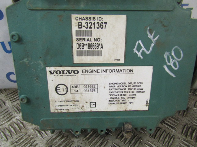 VOLVO FL6 D6B 180 ENGINE ECU O/NO 03161965 – PO3 - Unidad de control para Camión: foto 2 VOLVO FL6 D6B 180 ENGINE ECU O/NO 03161965 – PO3 - Unidad de control para Camión: foto 2