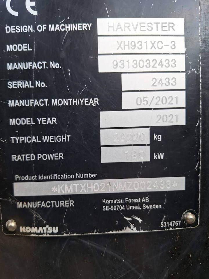 Procesadora forestal Komatsu 931 XC: foto 8
