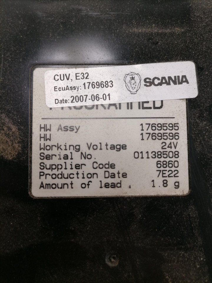 Scania Ecu, VIS 1769683 - Unidad de control para Camión: foto 5 Scania Ecu, VIS 1769683 - Unidad de control para Camión: foto 5