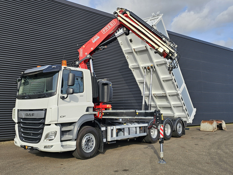 DAF CF 530 8x4-4 / FASSI 27.5 t/m CRANE + TIPPER - Camión volquete, Camión grúa: foto 2 DAF CF 530 8x4-4 / FASSI 27.5 t/m CRANE + TIPPER - Camión volquete, Camión grúa: foto 2