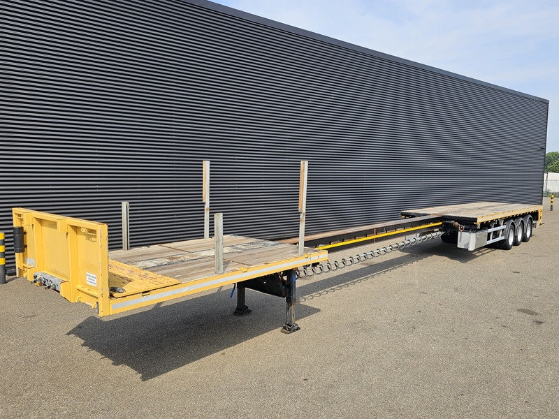 Floor FLUO-18-27F1 / LIFT AXLE / EXTENDABLE - Semirremolque plataforma/ Caja abierta: foto 1 Floor FLUO-18-27F1 / LIFT AXLE / EXTENDABLE - Semirremolque plataforma/ Caja abierta: foto 1