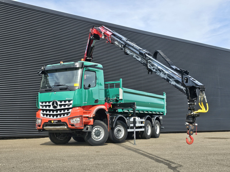 Mercedes-Benz AROCS 4145 / 8X6 / TIPPER + HMF CRANE - Camión volquete, Camión grúa: foto 2 Mercedes-Benz AROCS 4145 / 8X6 / TIPPER + HMF CRANE - Camión volquete, Camión grúa: foto 2