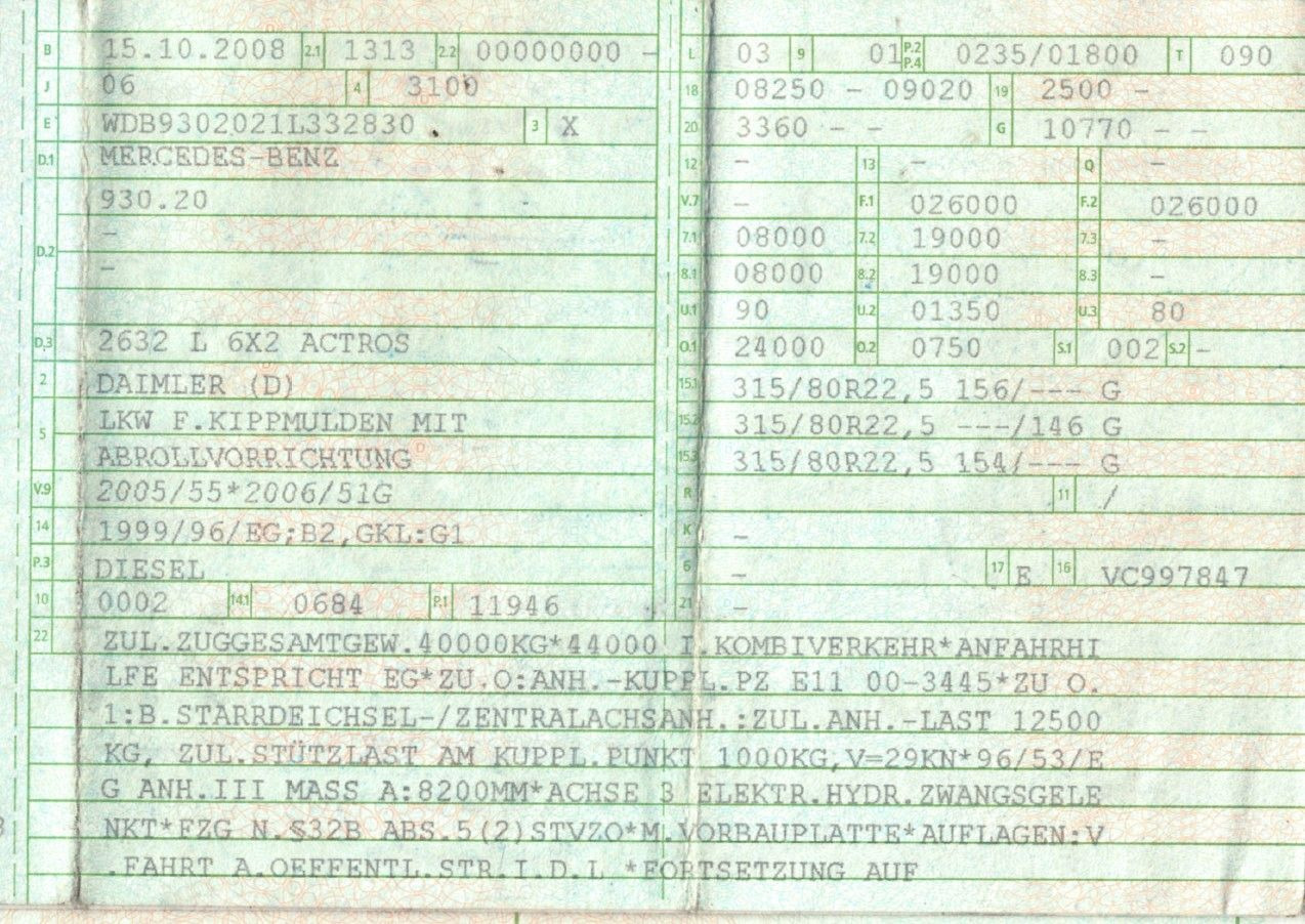 Mercedes-Benz 2632 6x2 ARK | Lift & Lenk | hydr. Containerver. - Camión multibasculante: foto 2 Mercedes-Benz 2632 6x2 ARK | Lift & Lenk | hydr. Containerver. - Camión multibasculante: foto 2