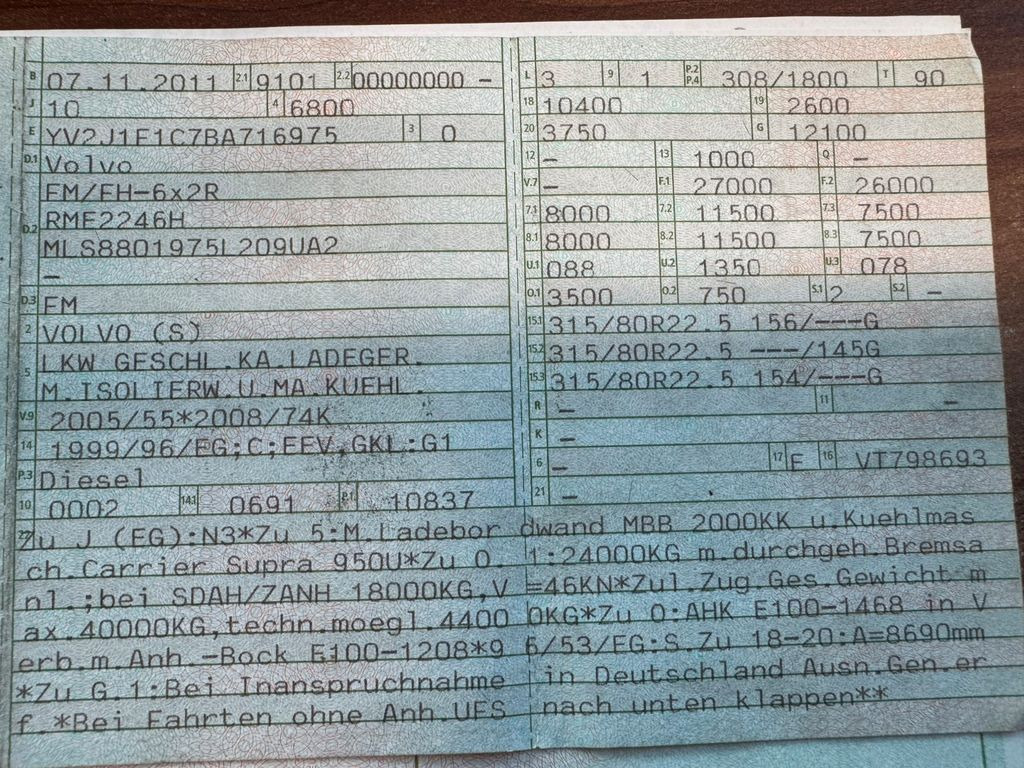 Volvo FM 410 6X2 Kühlkoffer mit Carrier Diesel & Strom Volvo FM 410 6X2 Kühlkoffer mit Carrier Diesel & Strom - Camión frigorífico: foto 2 Volvo FM 410 6X2 Kühlkoffer mit Carrier Diesel & Strom Volvo FM 410 6X2 Kühlkoffer mit Carrier Diesel & Strom - Camión frigorífico: foto 2