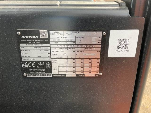 Doosan B25X-7 PLUS - Carretilla elevadora eléctrica: foto 5 Doosan B25X-7 PLUS - Carretilla elevadora eléctrica: foto 5