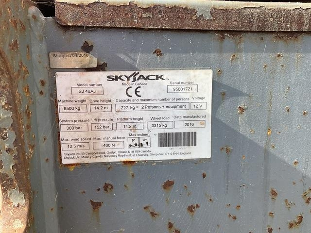 SkyJack SJ46AJ - Plataforma articulada: foto 5 SkyJack SJ46AJ - Plataforma articulada: foto 5