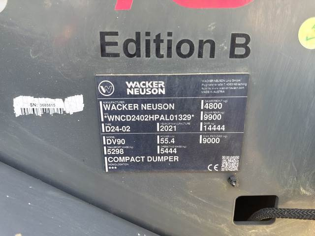 Wacker Neuson DV90 Dual View - Dúmper: foto 5 Wacker Neuson DV90 Dual View - Dúmper: foto 5