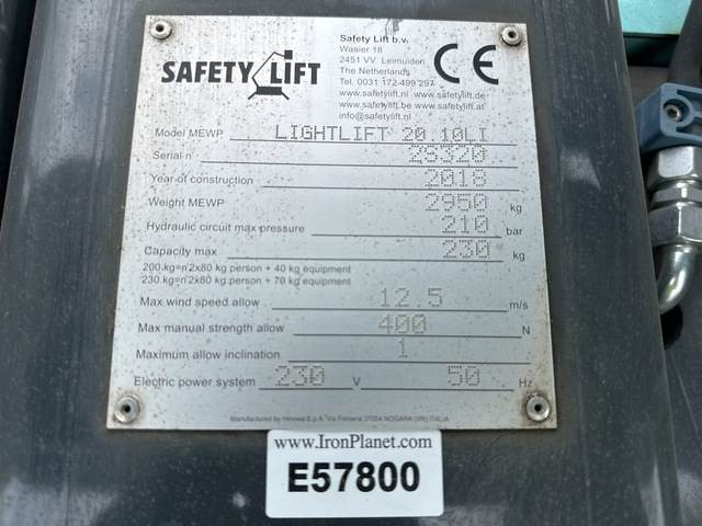 Hinowa Lightlift 20.10LI - Plataforma articulada: foto 5 Hinowa Lightlift 20.10LI - Plataforma articulada: foto 5